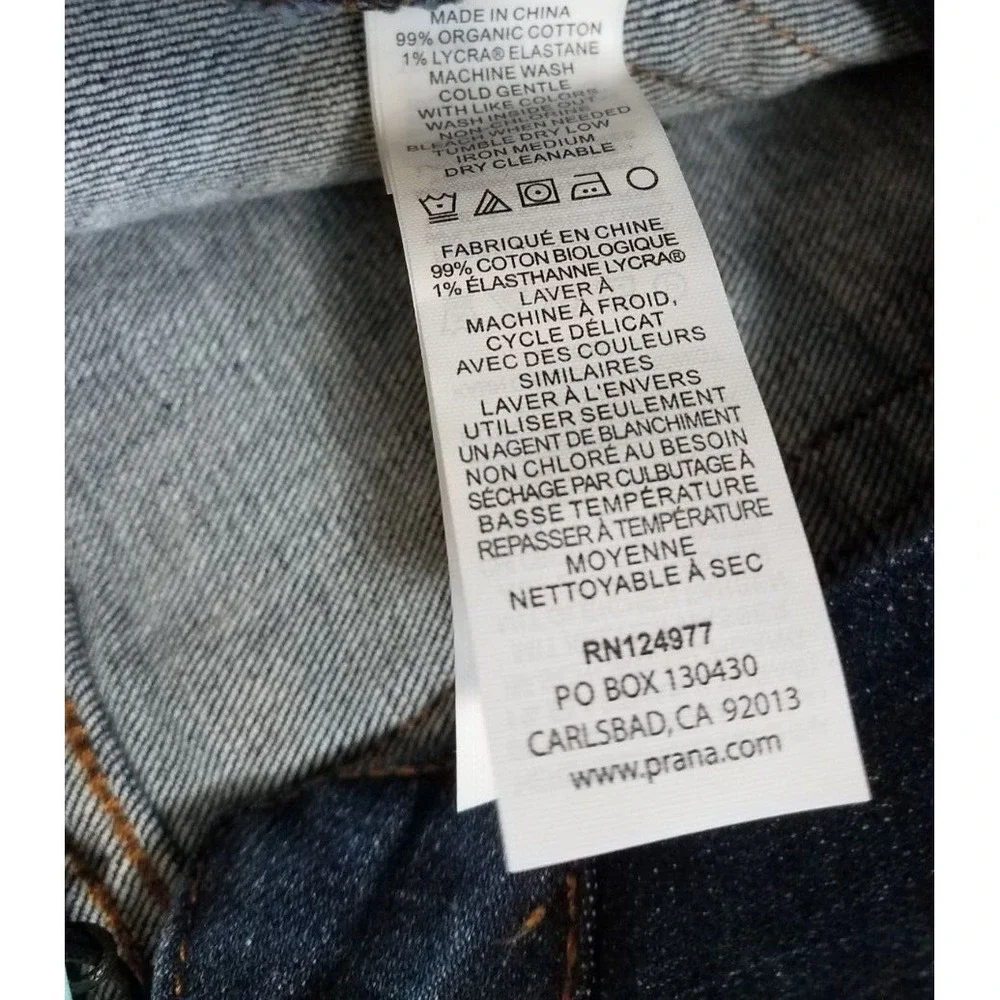 Prana Hillgard Slim‎ Jeans Men 28x32 Tapered Denim Organic Medium Ozone Wash NEW